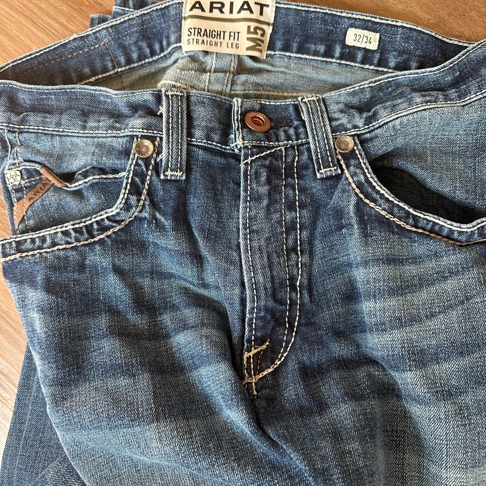 Ariat Men's Straight Leg Jeans - Dark Blue